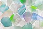 USA, Washington State, Seabeck. Close-up of beach glass. Art Print